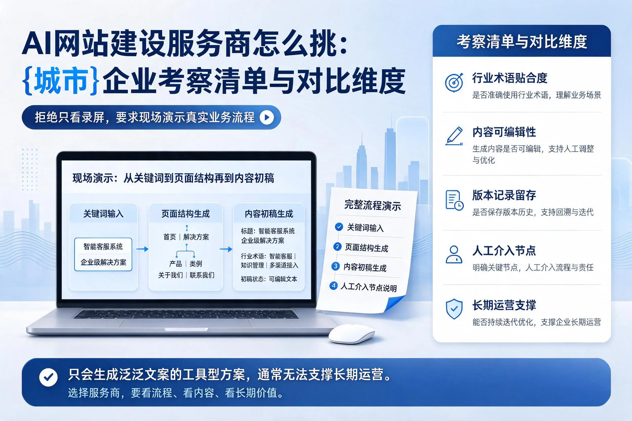 AI网站建设服务商怎么挑:南阳企业考察清单与对比维度
